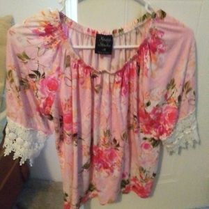 Pink Floral Blouse